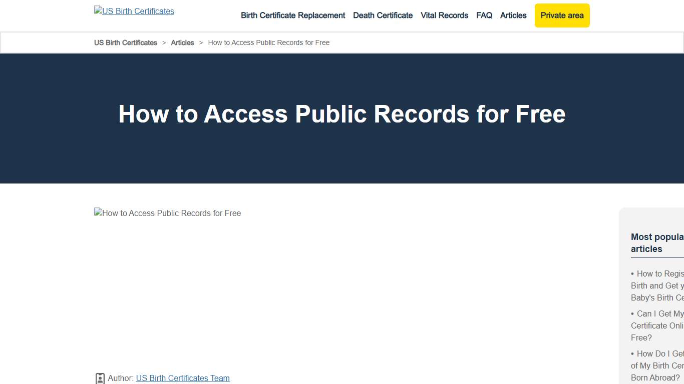 How to Access Public Records for Free